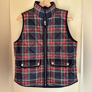 J Crew quilted plaid vest